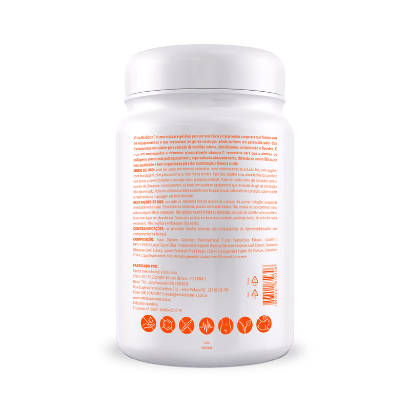VITTA BIOLIPOX C MÁSCARA GEL 1000 G | DERMOCOSMÉTICO VEGANO - Imagem 2