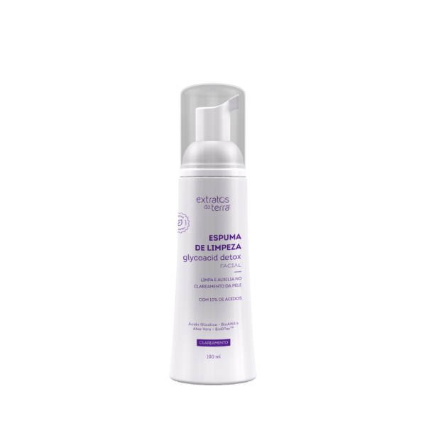 ESPUMA DE LIMPEZA GLYCOACID DETOX 100 ML | DERMOCOSMÉTICO VEGANO
