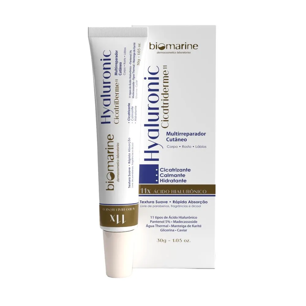 Hyaluronic Cicatriderme Hidratante Reparador Biomarine 30g