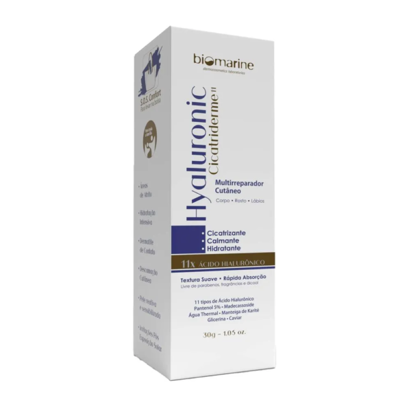 Hyaluronic Cicatriderme Hidratante Reparador Biomarine 30g - Imagem 2