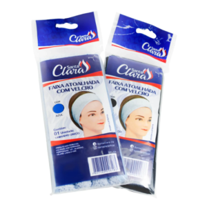 Faixa de Cabelo Atoalhada Com Velcro Santa Clara