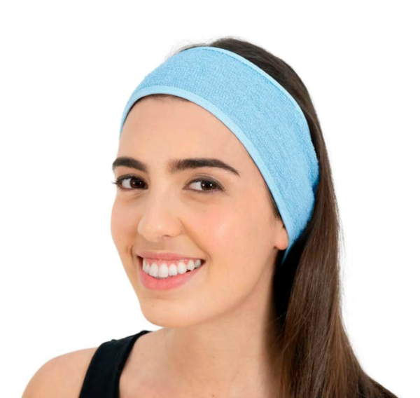 Faixa de Cabelo Atoalhada Com Velcro Santa Clara - Imagem 3