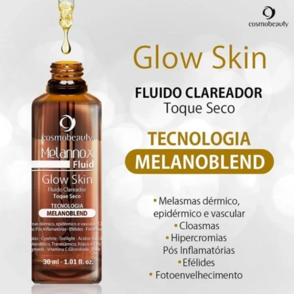 Melannox Fluid Glow Skin - Fluido clareador 30ml - Imagem 2